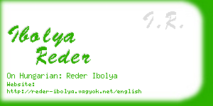 ibolya reder business card